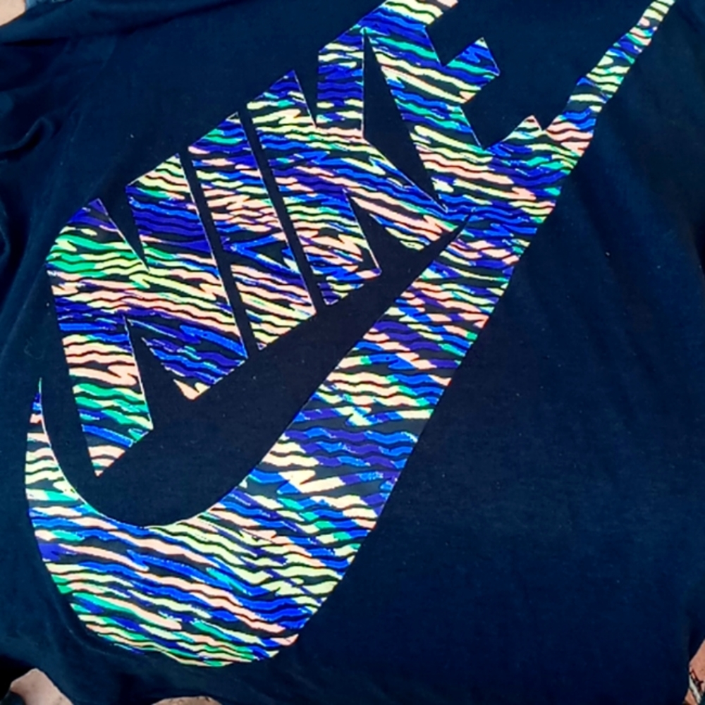 Nike size large black with neon print